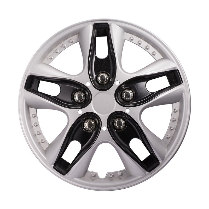 ATMOMO 12 Inch Black Hubcap Wheel Cover Replacement Car Vehicle Wheel Rim Skin Cover Pack of 4 - Image 1